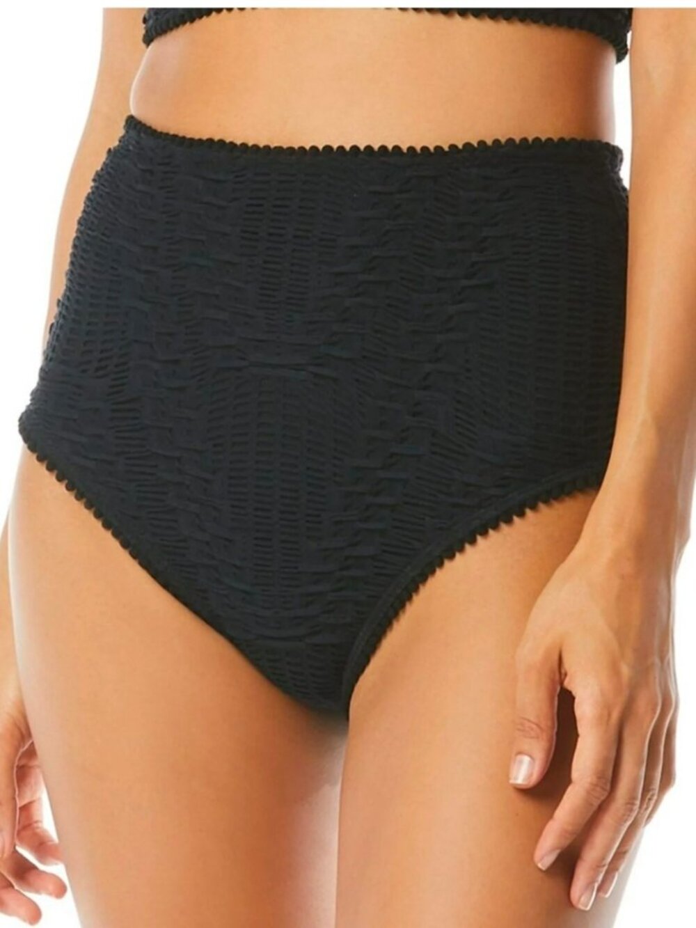 Coco Reef High Waist Bikini Bottom, Black Medium